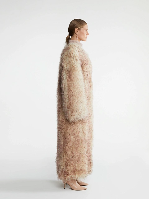 Длинная шуба из меха ламы, 4