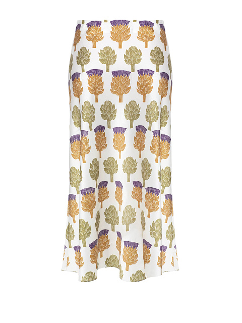 Молочная юбка-миди с принтом, 1