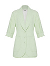 Костюм двойка из твида светло-зеленого цвета, жакет, воротник-шаль, накладные карманы, юбка мини Костюм двойка из твида светло-зеленого цвета, жакет, воротник-шаль, накладные карманы, юбка мини