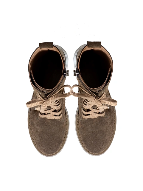 Коричневые высокие замшевые ботинки, 4 Коричневые высокие замшевые ботинки, 4