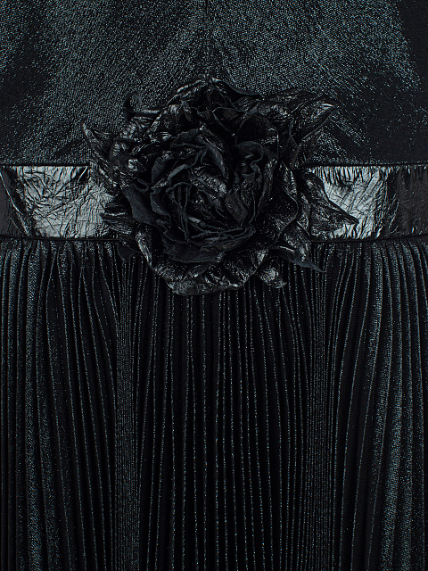 Черное платье-макси из шелка с люрексом, 3 Черное платье-макси из шелка с люрексом, 3