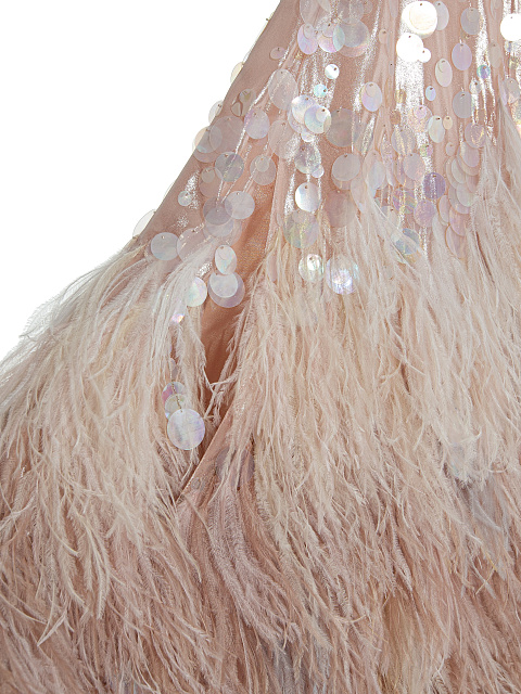 Кейп шифона с перьями, 4 Кейп шифона с перьями, 4