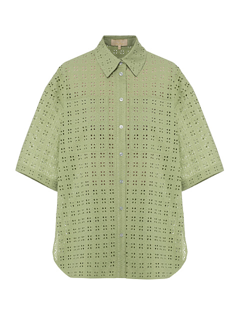 Зеленая рубашка из хлопка, 1