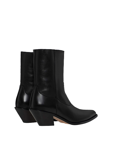 Черные кожаные казаки с мехом, 3 Черные кожаные казаки с мехом, 3