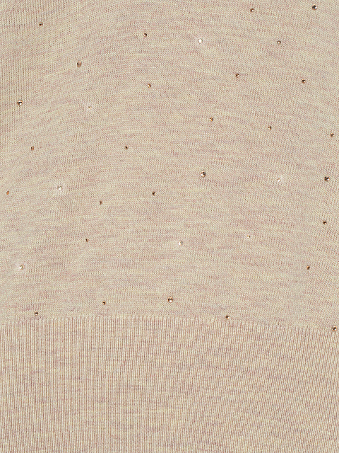 Розовый пуловер из кашемира в стразах, 3