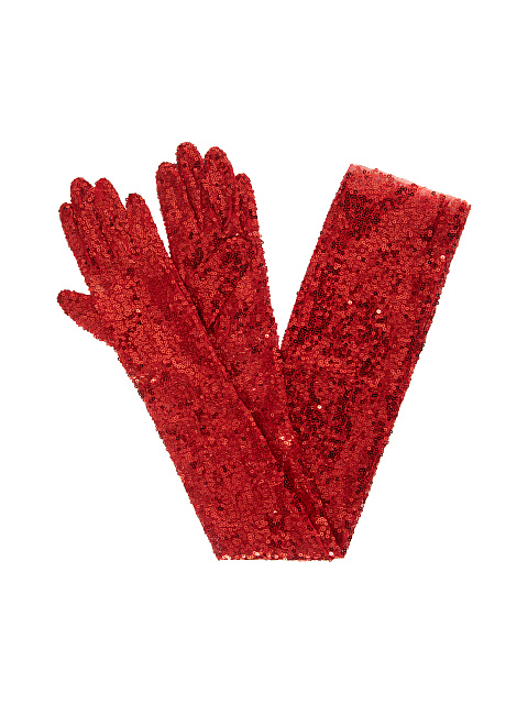 Красные длинные перчатки в пайетках, 1