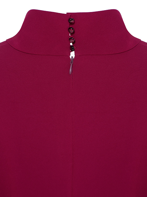 Бордовое платье-миди с отделкой из меха норки, 5 Бордовое платье-миди с отделкой из меха норки, 5