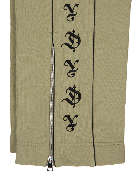 Оливковый трикотажный костюм с вышивкой YD, 6 Оливковый трикотажный костюм с вышивкой YD, 6