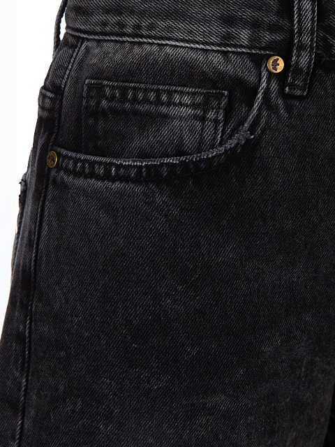 Черные рваные джинсы с разводами, 4 Черные рваные джинсы с разводами, 4