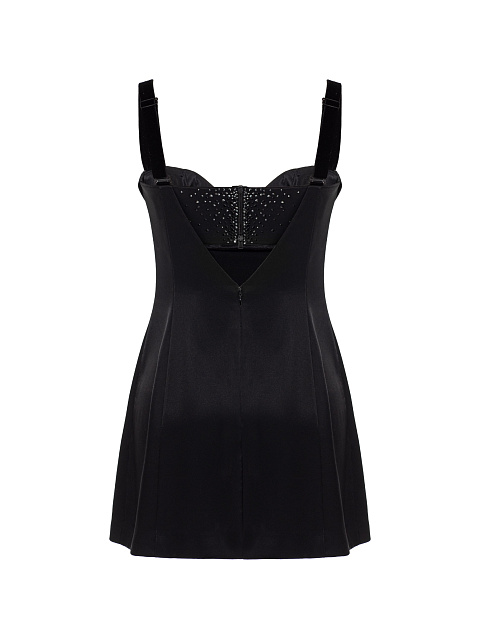 Платье-мини из шелка и бархата, 2 Платье-мини из шелка и бархата, 2