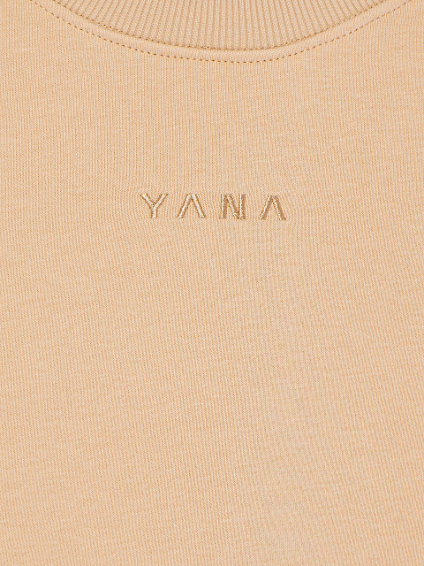 Бежевый трикотажный костюм с брюками-карго, 4 Бежевый трикотажный костюм с брюками-карго, 4