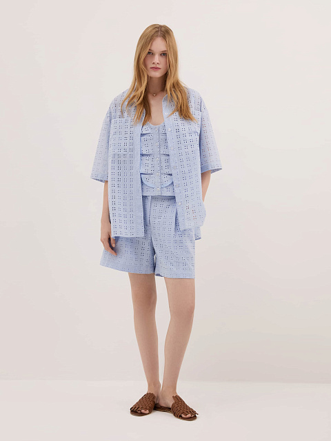 Голубая рубашка из хлопка, 1 Голубая рубашка из хлопка, 1