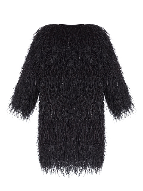 Черный жакет из страусиных перьев, 2