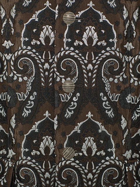 Коричневый жакет из парчи с узором, 3