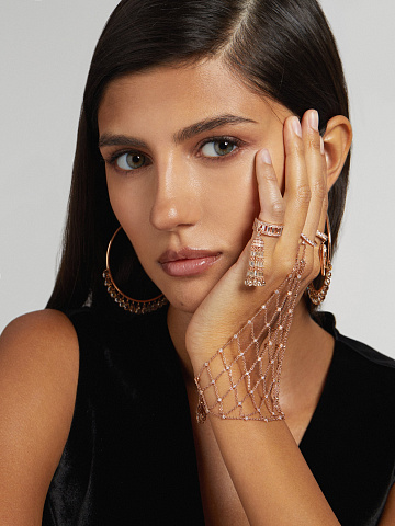 Хупсы из розового золота и бриллиантов, 2