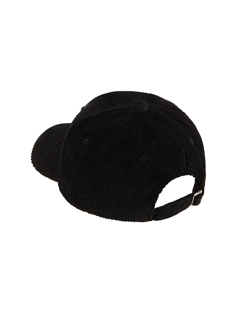 Черная кепка из вельвета с неоново-розовой вышивкой YD, 3