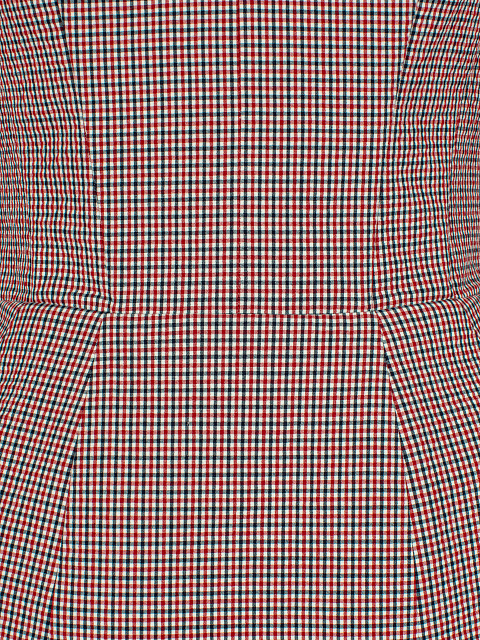 Красное платье-мини в клетку, 3