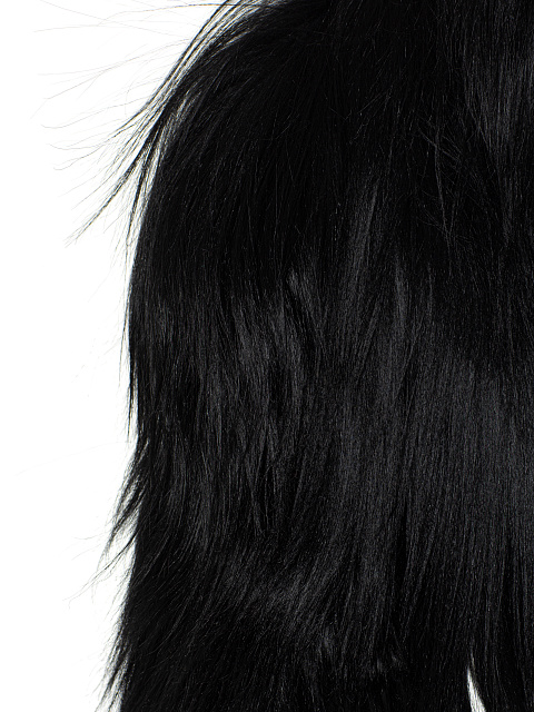 Черный укороченный жакет из меха яка, 3