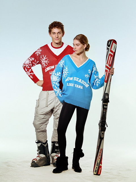 Синий пуловер Snow Season, 4