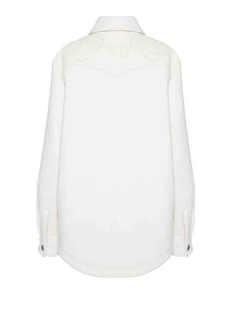 Белая куртка из кашемира с подкладом из меха свакара, 2 Белая куртка из кашемира с подкладом из меха свакара, 2