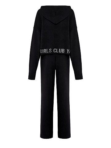 Черный трикотажный костюм Hot Girls Club, 2