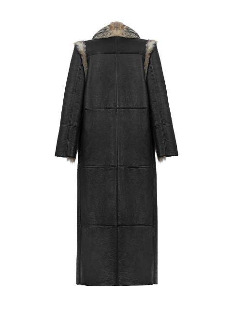 Черная дубленка из овчины и лисьего меха, 6 Черная дубленка из овчины и лисьего меха, 6