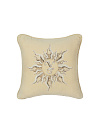 Бежевая подушка из бархата с вышивкой Бежевая подушка из бархата с вышивкой