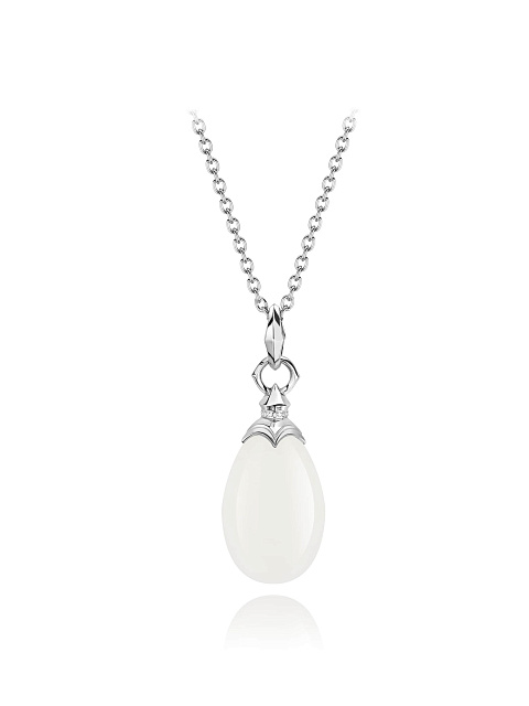 Колье из серебра с кулоном из горного хрусталя, 2