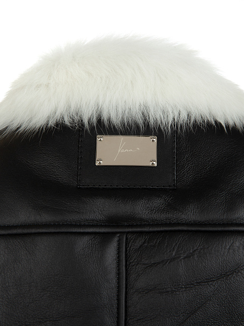 Жилет из овчины с контрастным белым мехом, 4 Жилет из овчины с контрастным белым мехом, 4