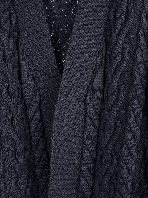 Темно-синий кардиган с косами, 3