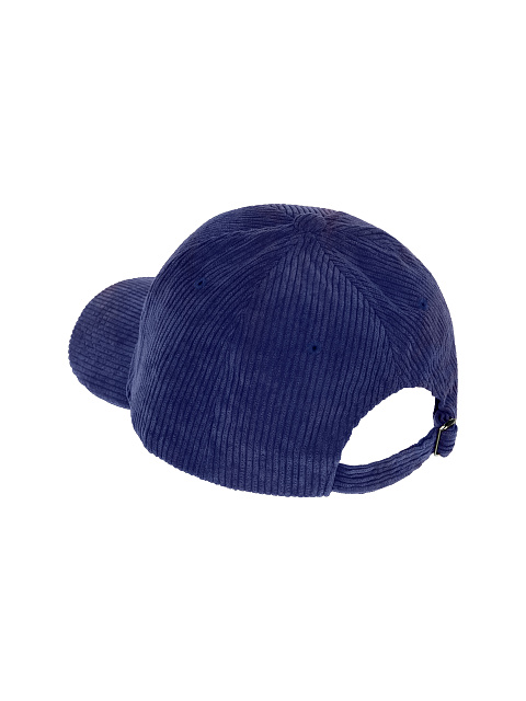 Синяя кепка из вельвета с вышивкой YD, 3