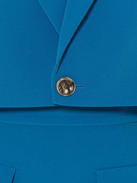Синий костюм-двойка с юбкой-миди, 4 Синий костюм-двойка с юбкой-миди, 4