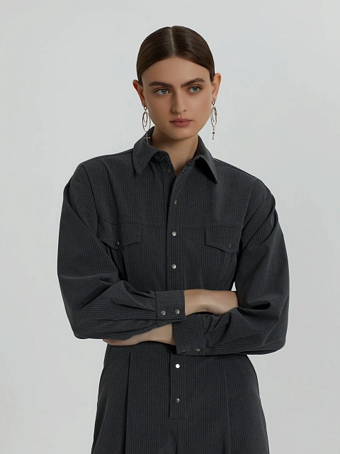 Темно-серый комбинезон в полоску, 6 Темно-серый комбинезон в полоску, 6