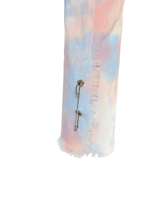 Укороченный розовый tie-dye жакет из денима, 3 Укороченный розовый tie-dye жакет из денима, 3