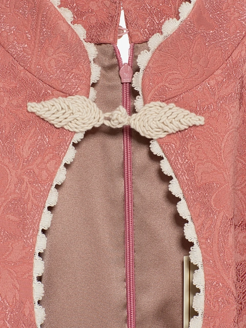 Розовое платье-мини из жаккарда с открытыми плечами, 3 Розовое платье-мини из жаккарда с открытыми плечами, 3