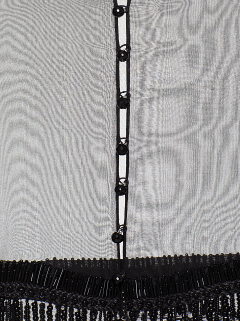 Черная пелерина из органзы с бисерной бахромой, 9 Черная пелерина из органзы с бисерной бахромой, 9