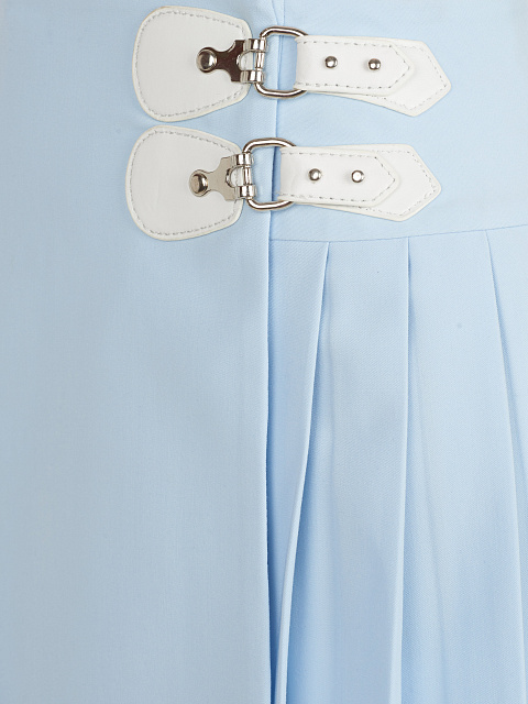 Голубая юбка-мини в складку, 3 Голубая юбка-мини в складку, 3