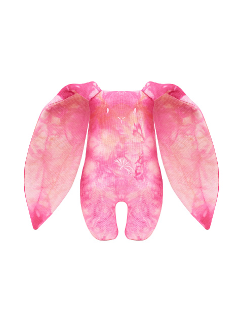 Игрушка "Заяц" розовая tie-dye, 1