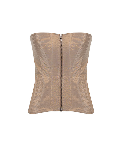 Светло-бежевый корсет из тафты, 1