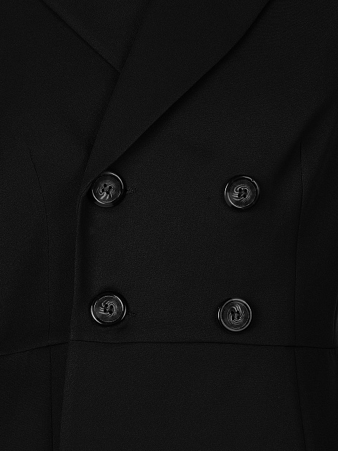 Черный брючный костюм со штрипками, 5