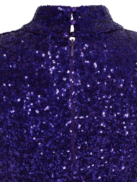 Фиолетовое платье-макси с пайетками, 4