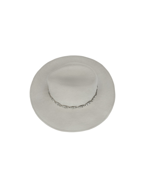 Белая фетровая шляпа с декоративной отделкой, 1