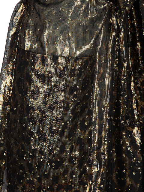 Шелковый двубортный тренч с леопардовым принтом, 5 Шелковый двубортный тренч с леопардовым принтом, 5