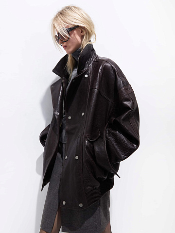 Куртка-бомбер из кожи, 2