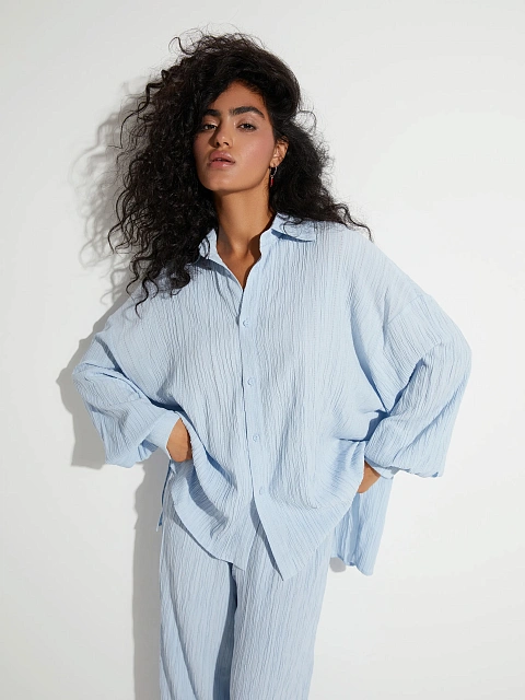 Голубой комплект из рубашки и брюк, 8 Голубой комплект из рубашки и брюк, 8