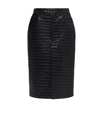 Черная юбка из кожи, 1