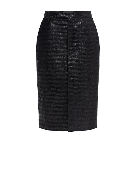 Черная юбка из кожи, 1