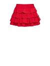 Юбка-мини из красного джерси с рюшами