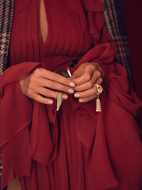 Кольцо из желтого золота с опалом и перидотами, 3 Кольцо из желтого золота с опалом и перидотами, 3