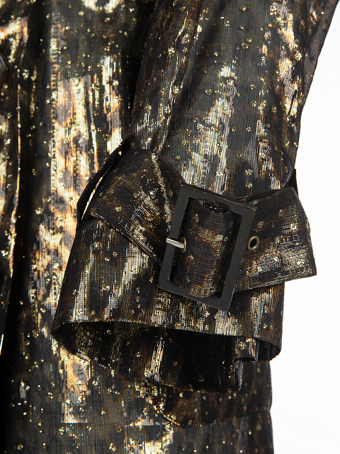 Шелковый двубортный тренч с леопардовым принтом, 7 Шелковый двубортный тренч с леопардовым принтом, 7